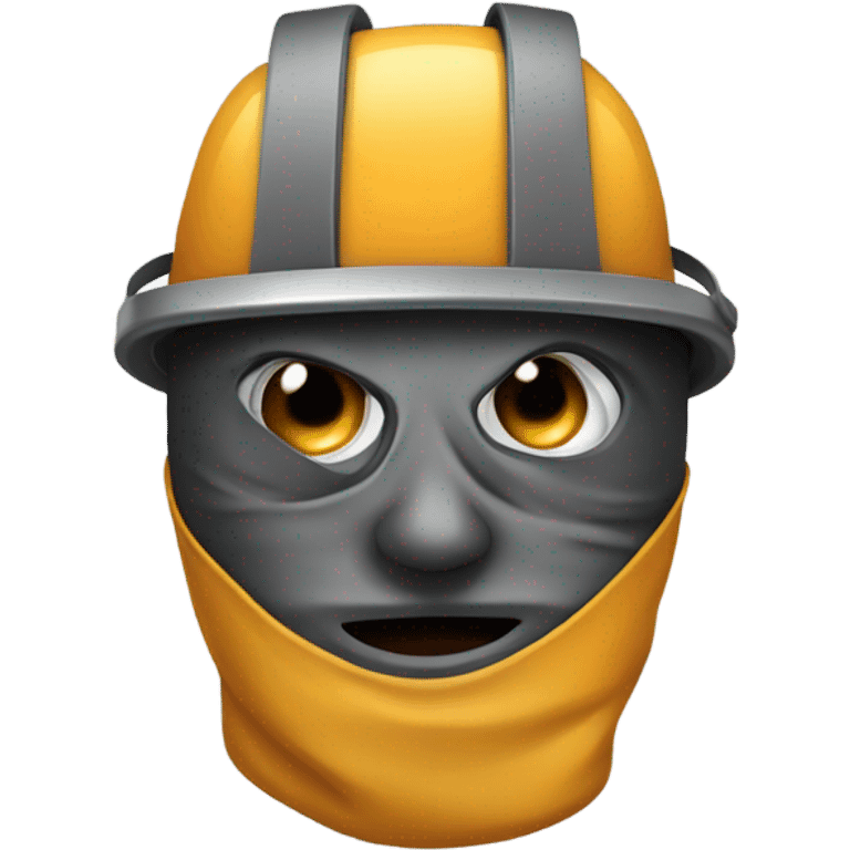 Dirty welder with welding mask flipped up emoji