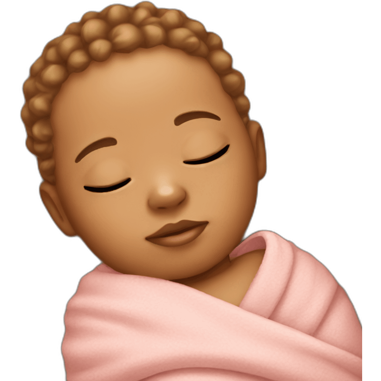 Light skin sleeping newborn emoji