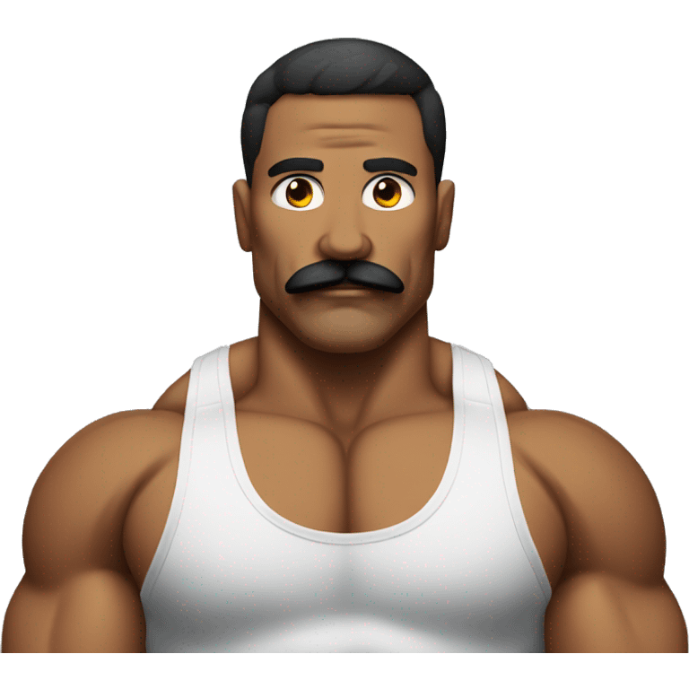 bodybuilder with the mustache emoji