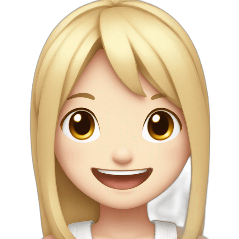 laughing bunny anime girl emoji