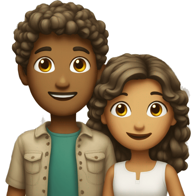 a girl and a boy in italy emoji