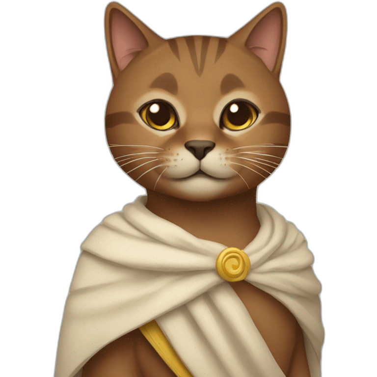 brown-cat-in-a-toga emoji