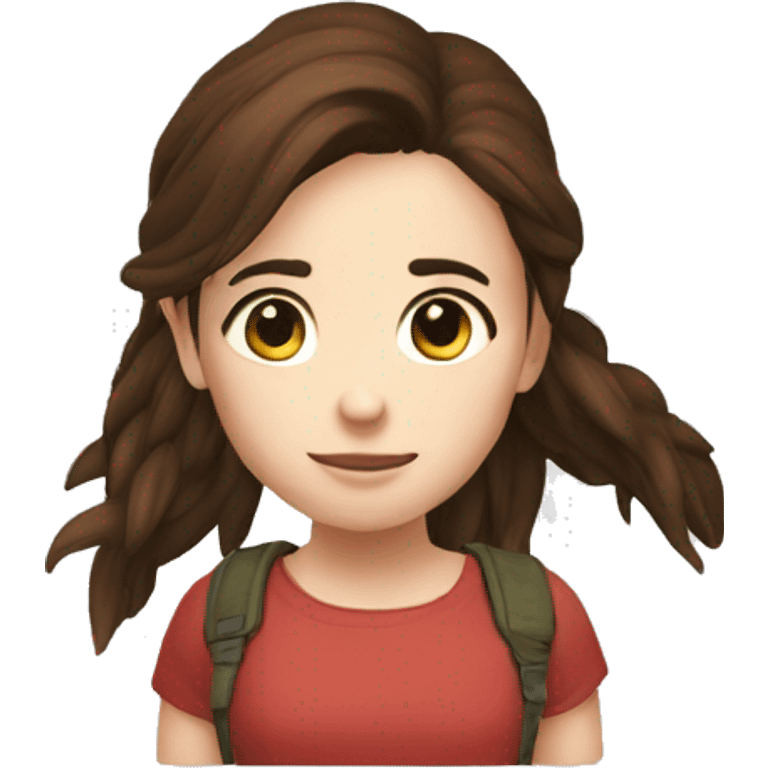 Ellie the last of us red t-shirt emoji