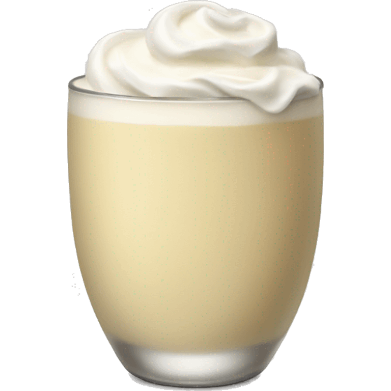 eggnog with whipped cream emoji