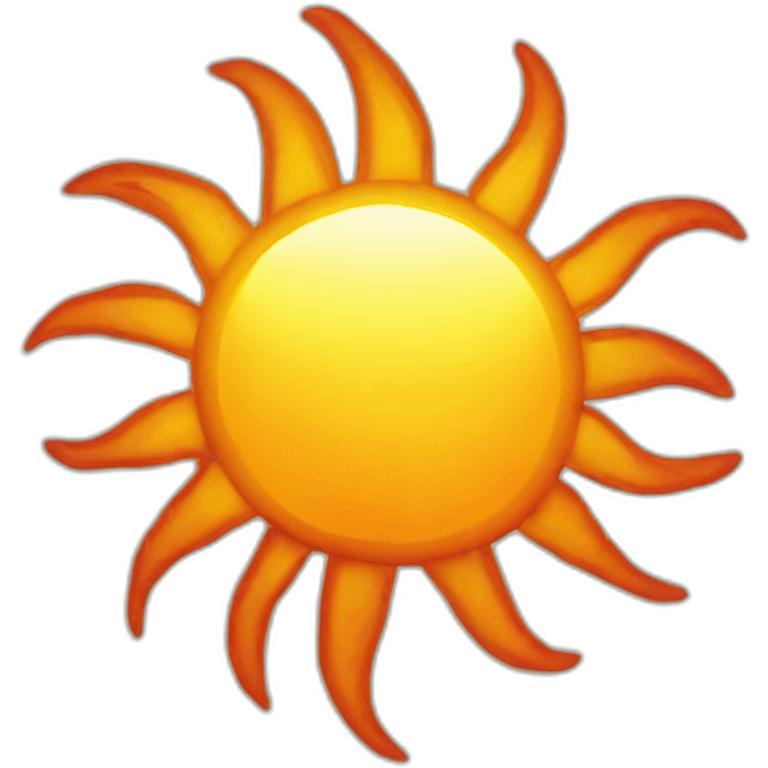 Burning sun emoji