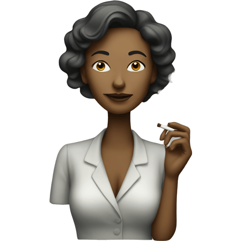 A woman smoking  emoji