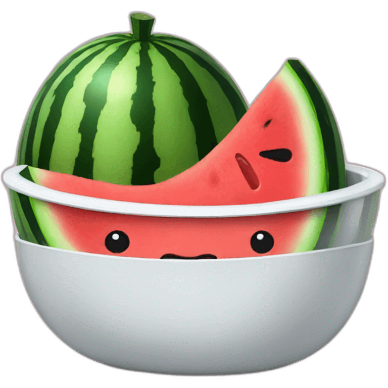 watermelon in a basin emoji