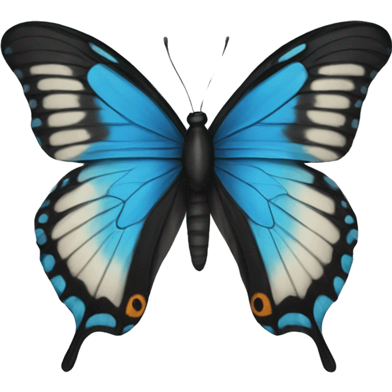 Blue and black butterfly emoji