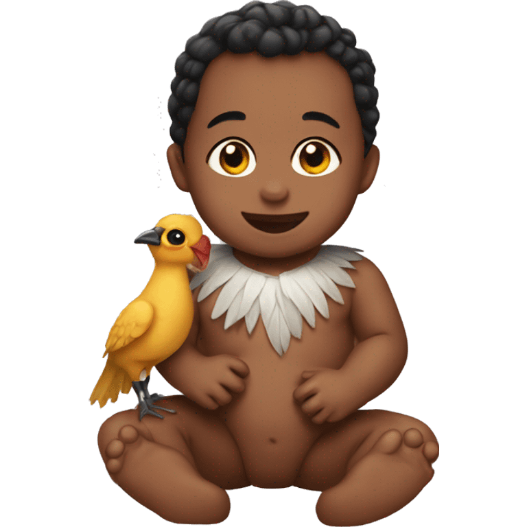 a baby with a peakcock costume emoji