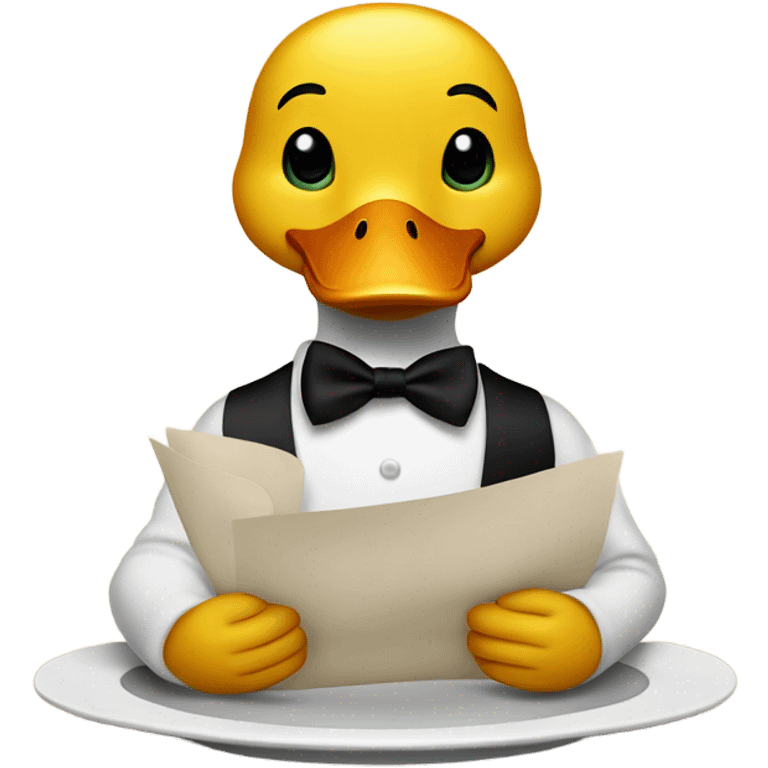 Duck at a restaurant emoji