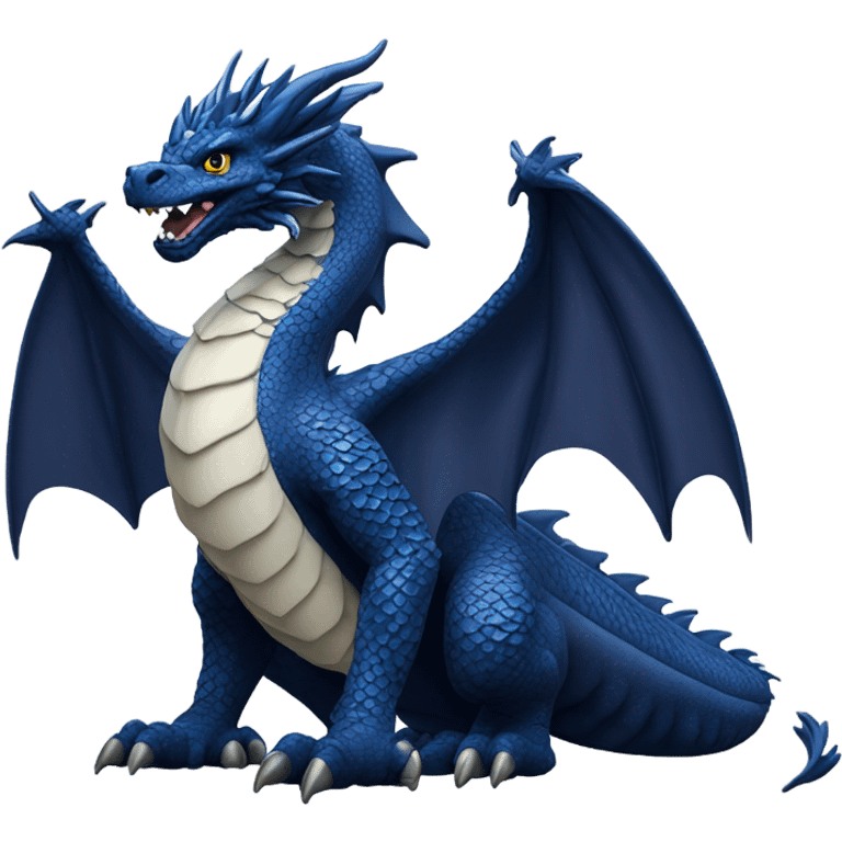 Navy blue dragon emoji