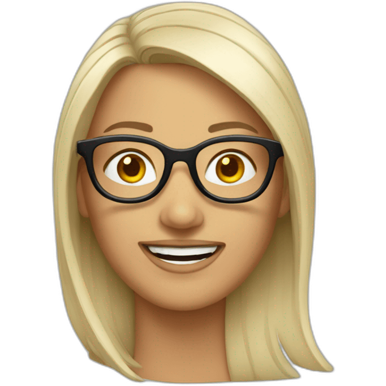 Un anne avec des lunettes emoji