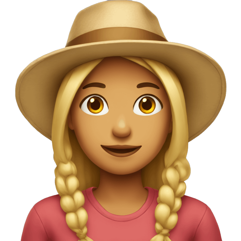 a girl with hat emoji