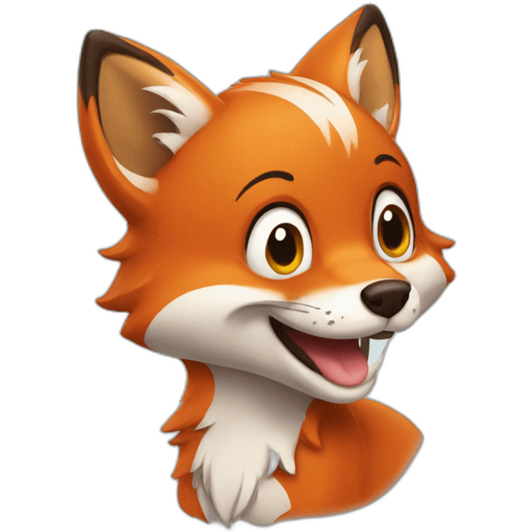 Happy fox emoji