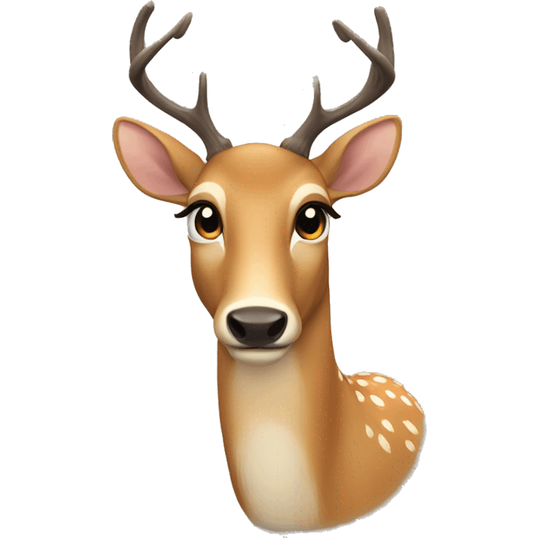 Deer with really long lashes  emoji