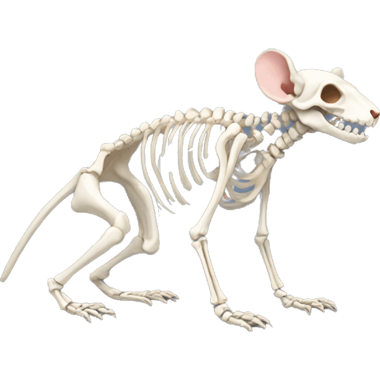 realistic rat skeleton  emoji