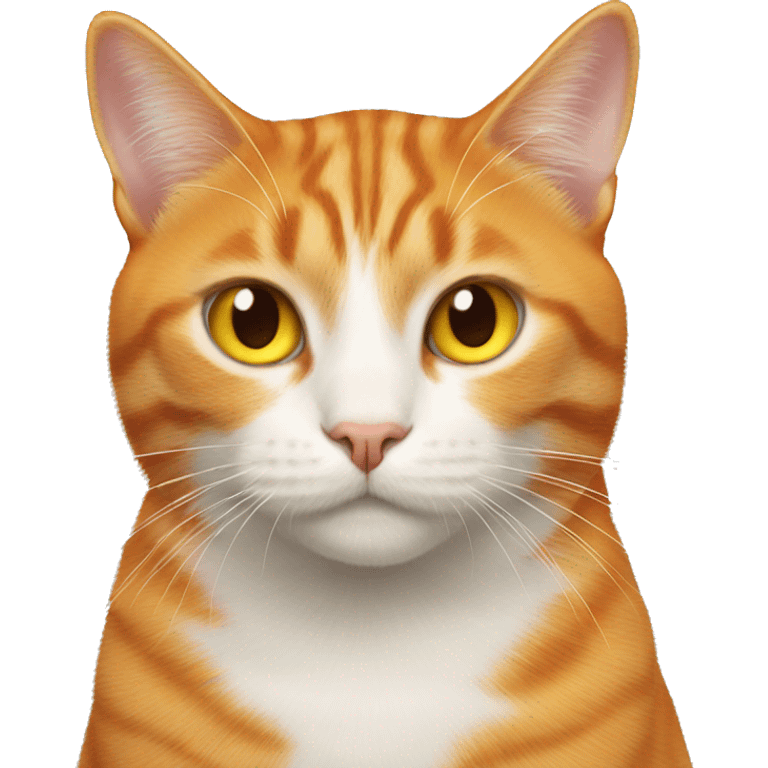 Orange cat with yellow eyes emoji