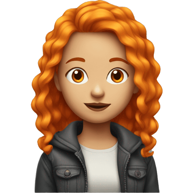 girl with orange hair portrait emoji