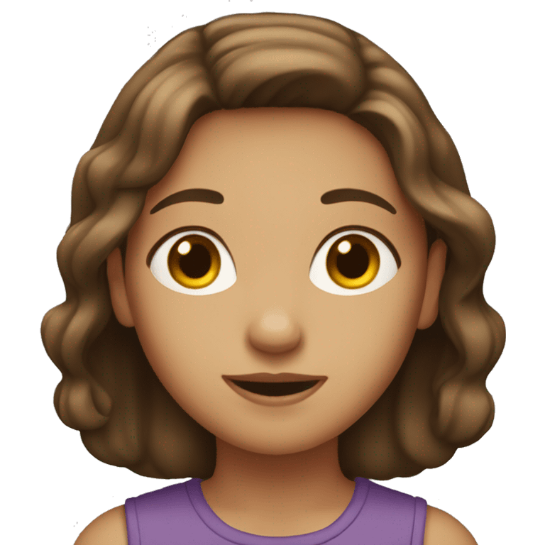 the brown-haired girl emoji