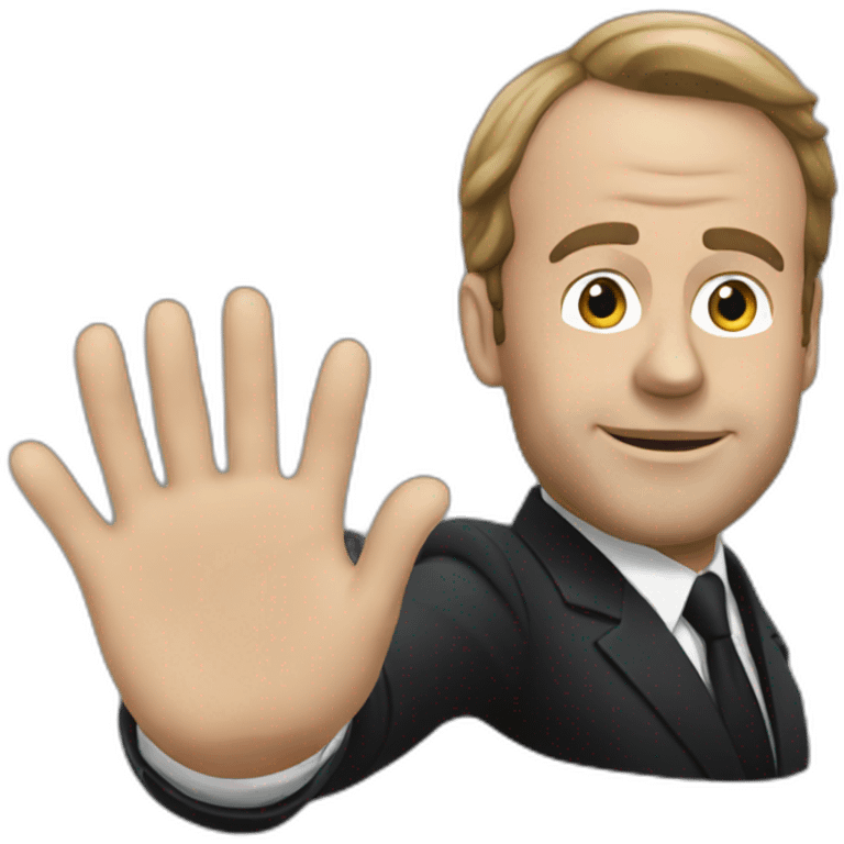 Macron noir emoji