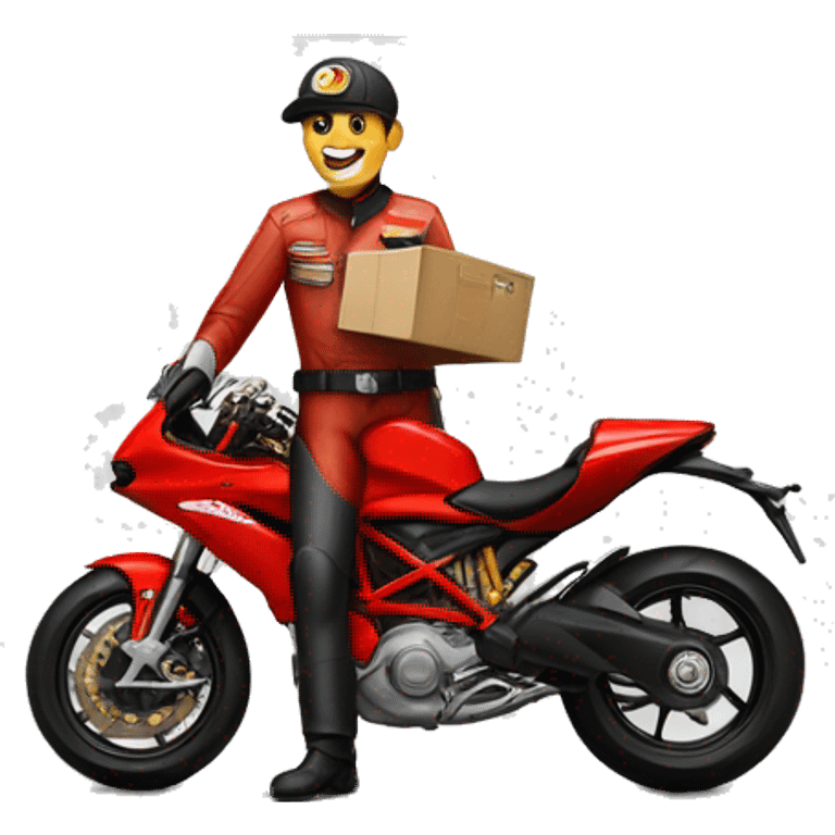 Postman on a Ducati emoji