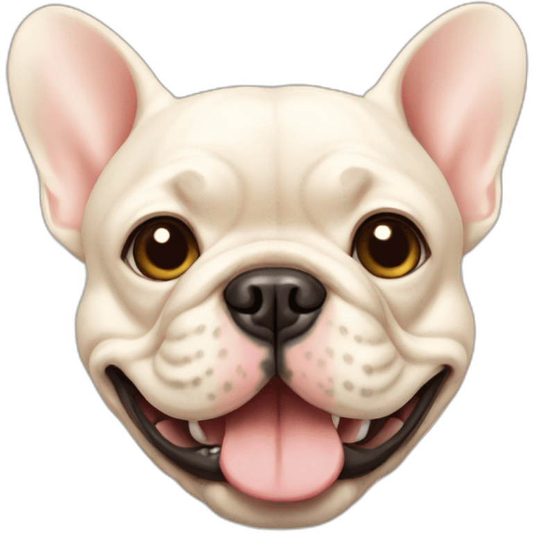 cream french bulldog emoji