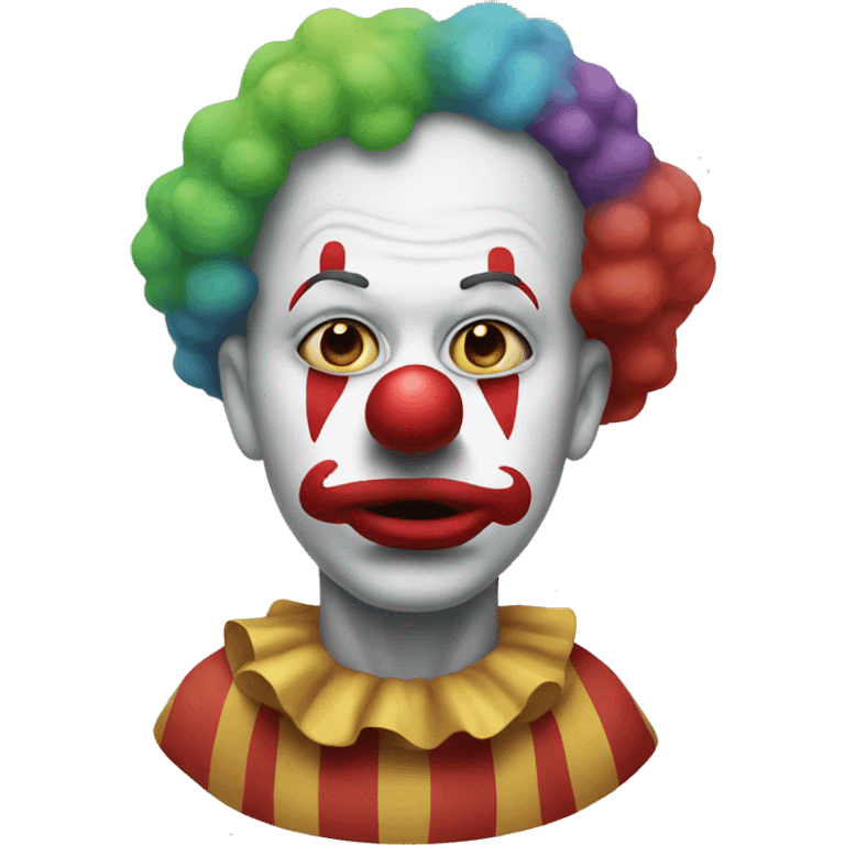 clown with sad mask emoji