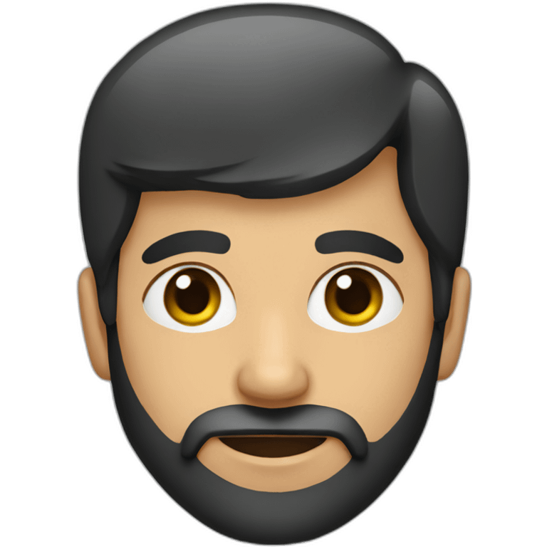 Azerbaijanian young man with beard emoji