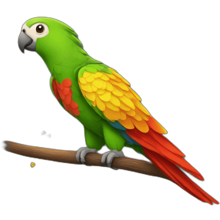 New Year's parrot emoji