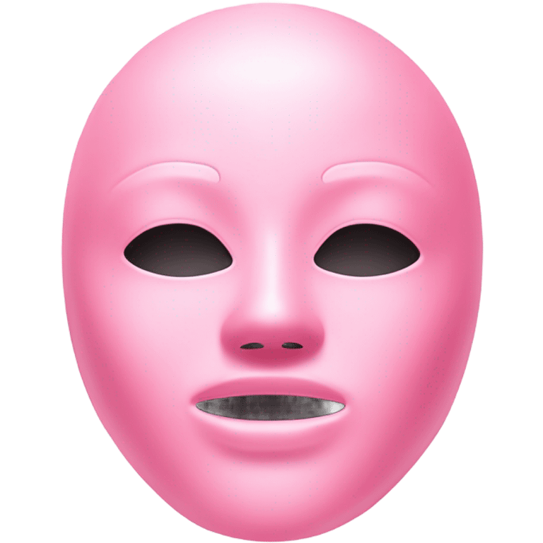 Moisturizing hydrogel face mask pink with slits for eyes, lips and nose  emoji