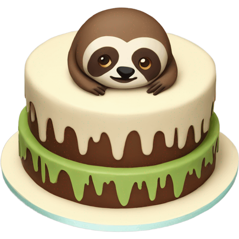 Sloths brithday cake emoji