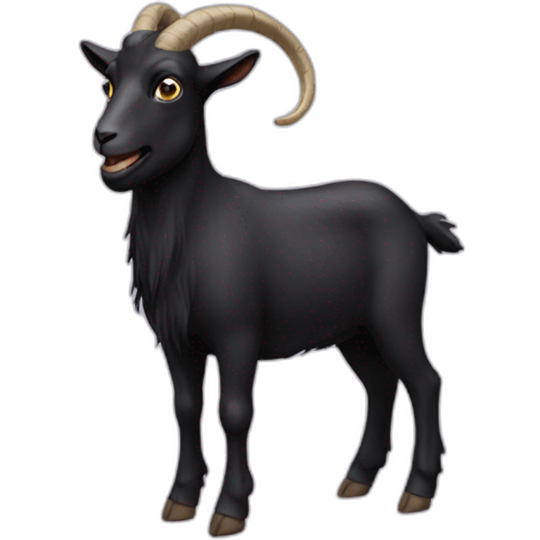 Black goat  emoji