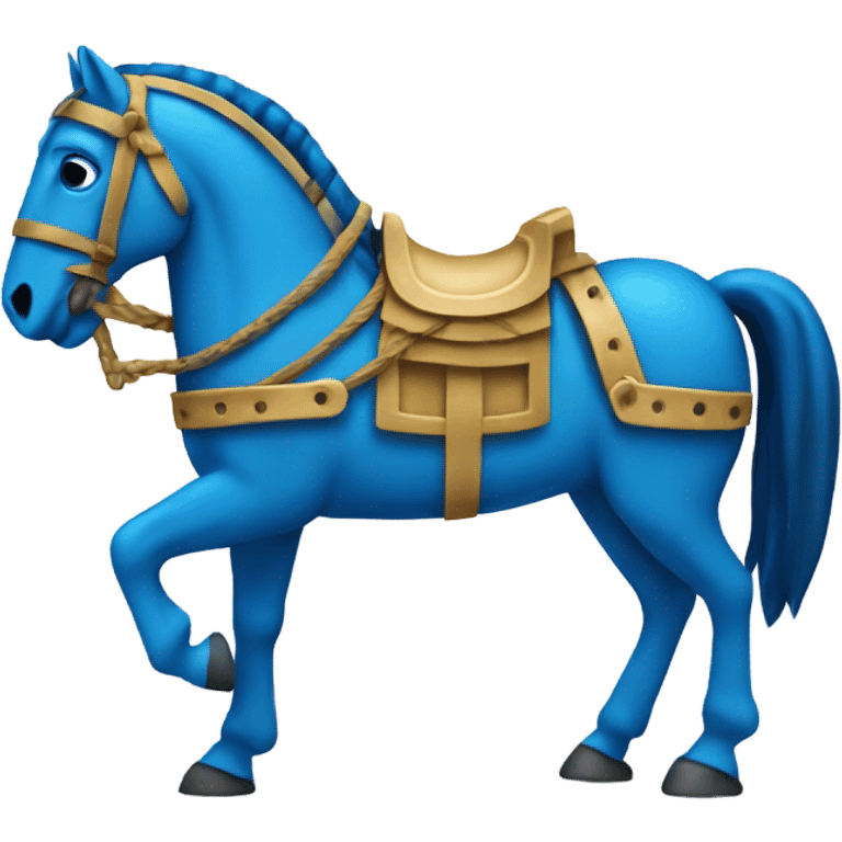 blue Trojan horse emoji