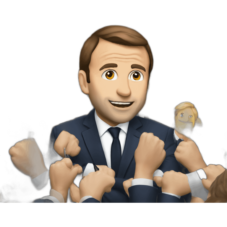 macron-charging-crowd emoji