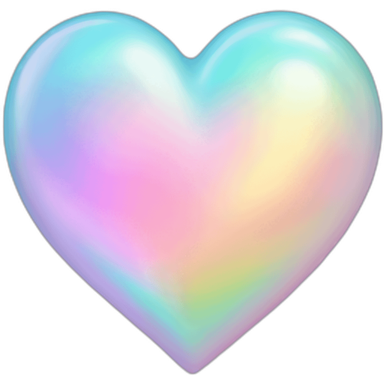 Pastel iridescent heart emoji