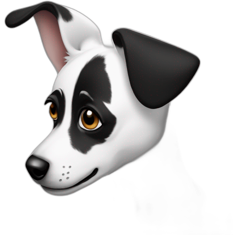 white jack russel black ears emoji