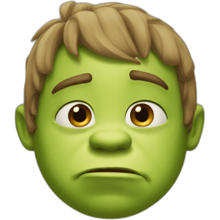 little shrek crying emoji