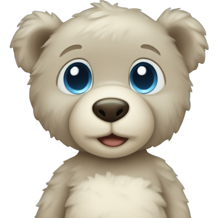 Baby blue teddy bear emoji