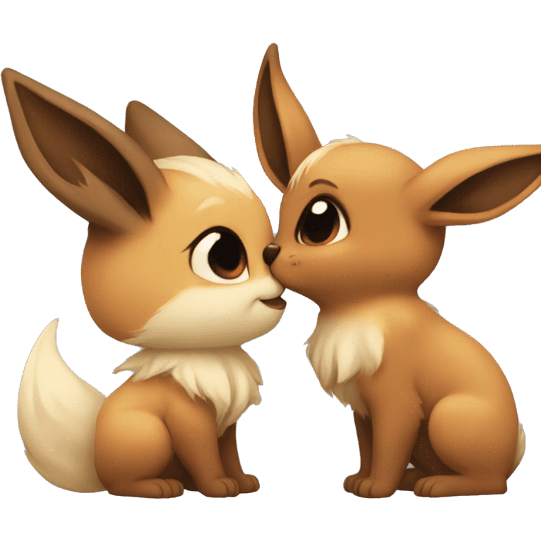 kissing eevee emoji