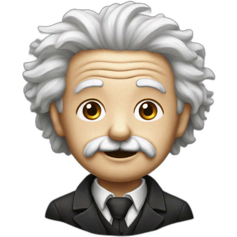  einstein with balck t-shirt emoji