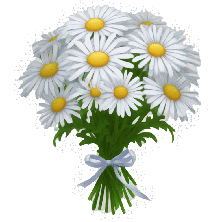 white bouquet of asters emoji