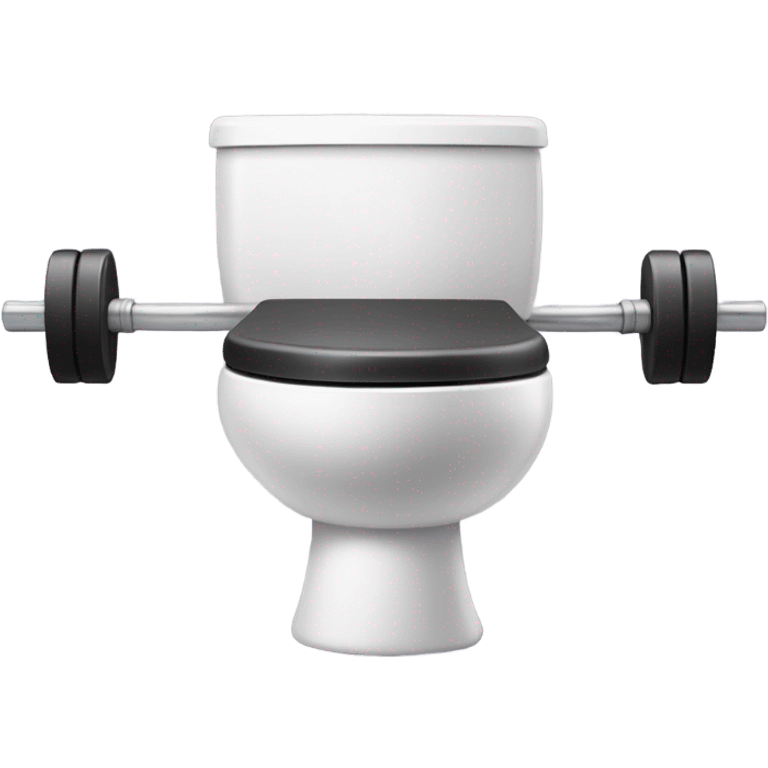 Weight lifting toilet emoji