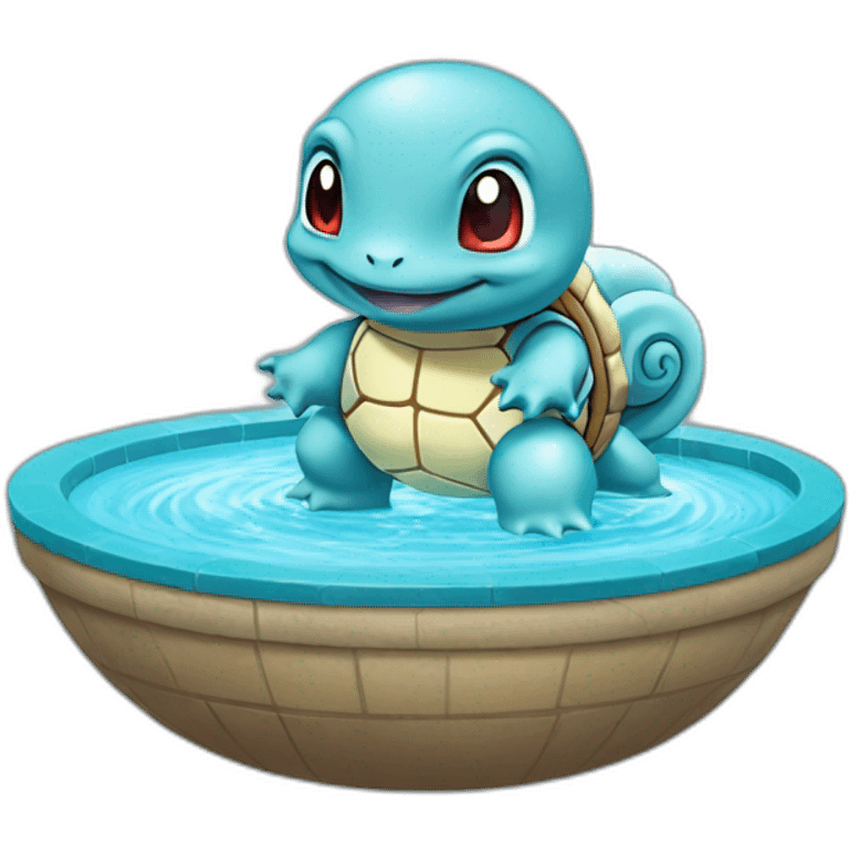 Squirtle with Fountain emoji