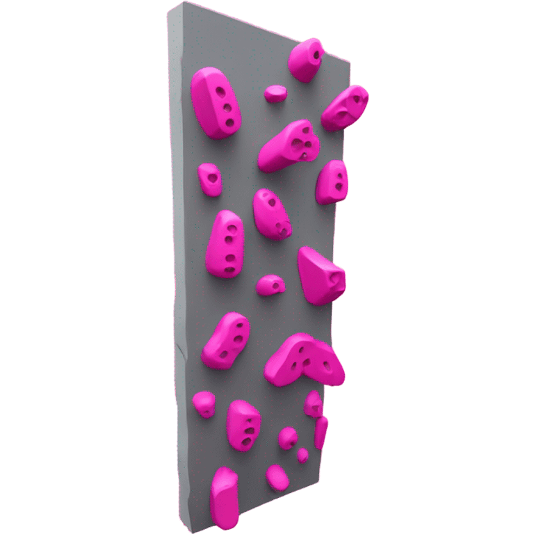 Pink rock climbing walll emoji