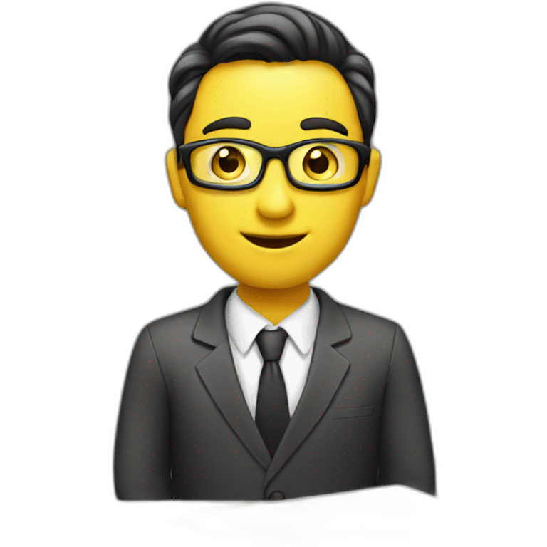 bussines man on presentation emoji