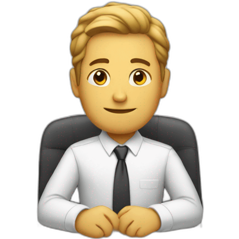 office man at the table emoji