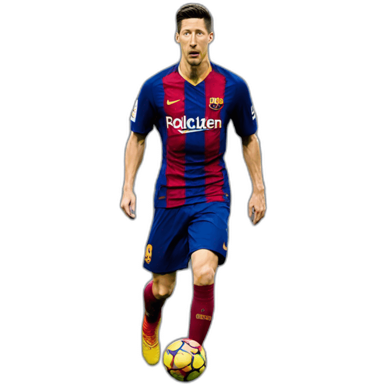 Lewandowski foot Barcelona emoji