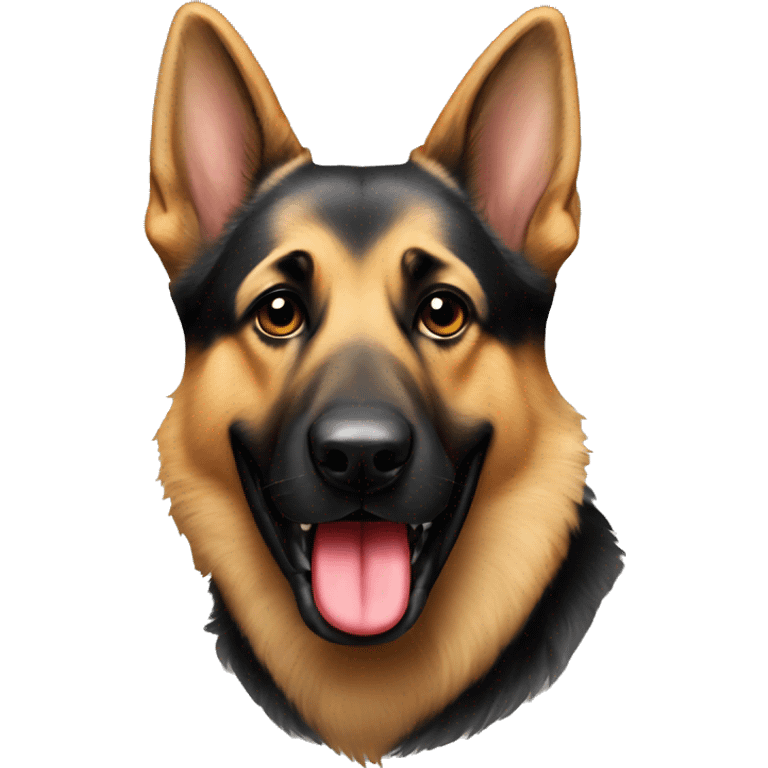 German shepherd with ball in a mouth emoji