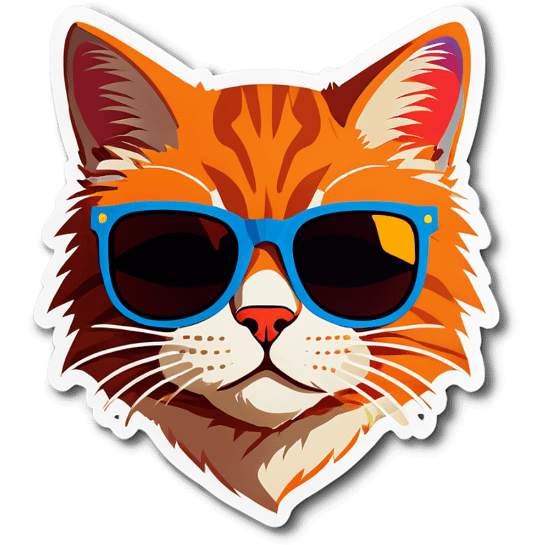 Cat with sunglasses emoji