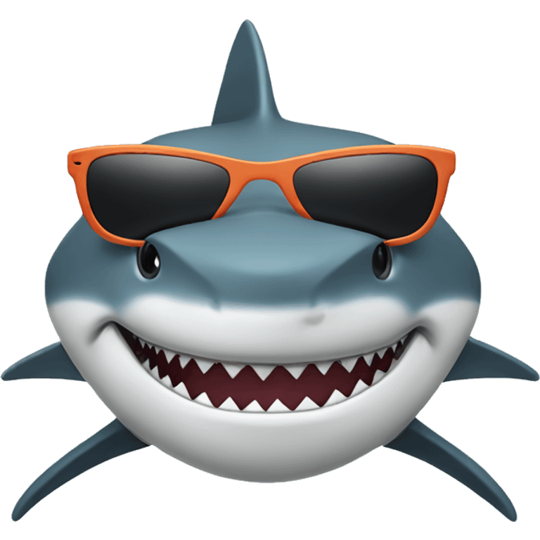 Shark with sunglasses  emoji